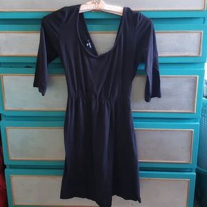 Open back black cotton O'Neill dress
